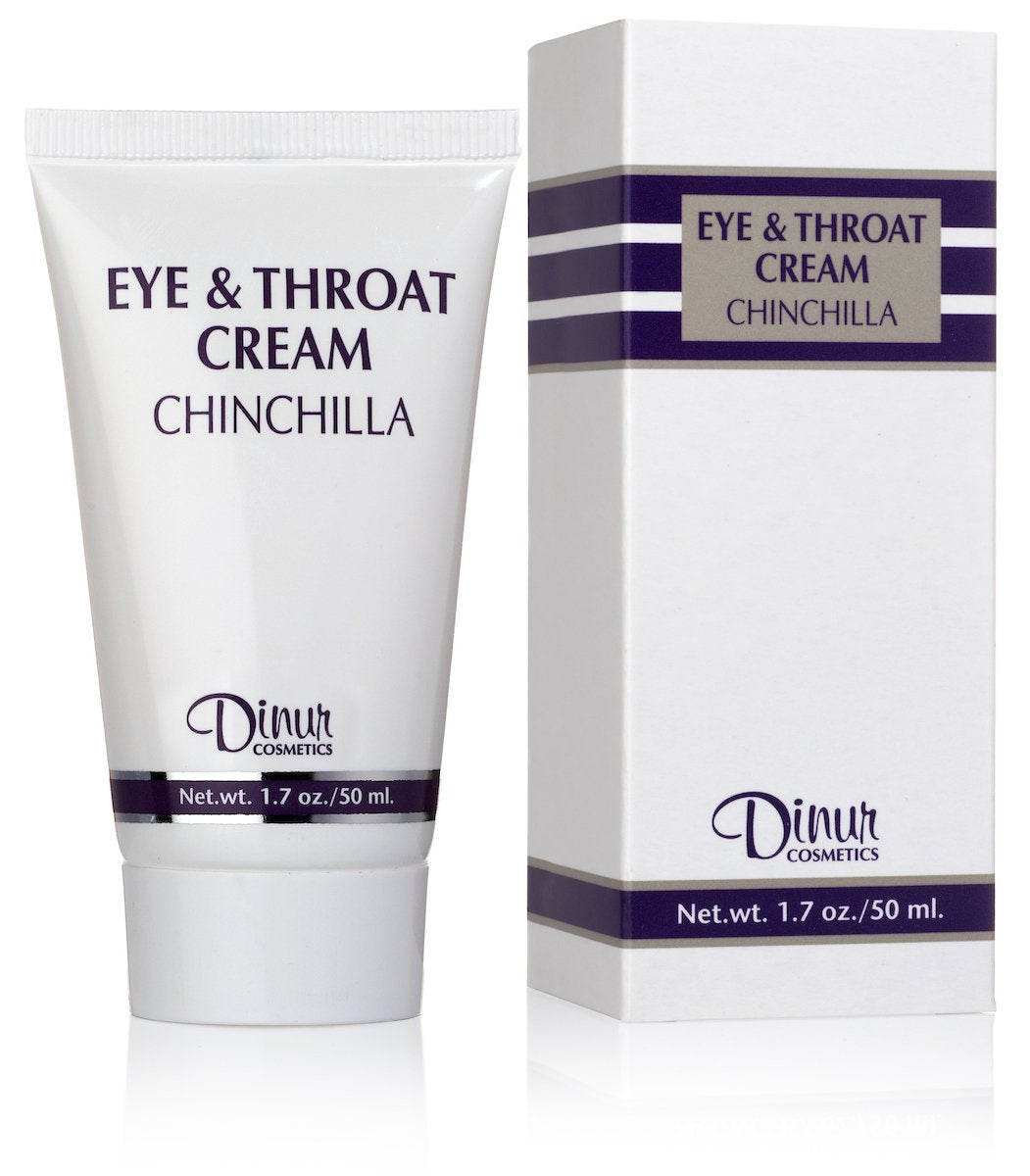 Dinur Cosmetics Chinchilla Eye & Throat Cream Reduces Fine Lines Wrinkles Puffy Eyes & Under Eye Dark Circles Penetrates Delicate Skin for Men & Women