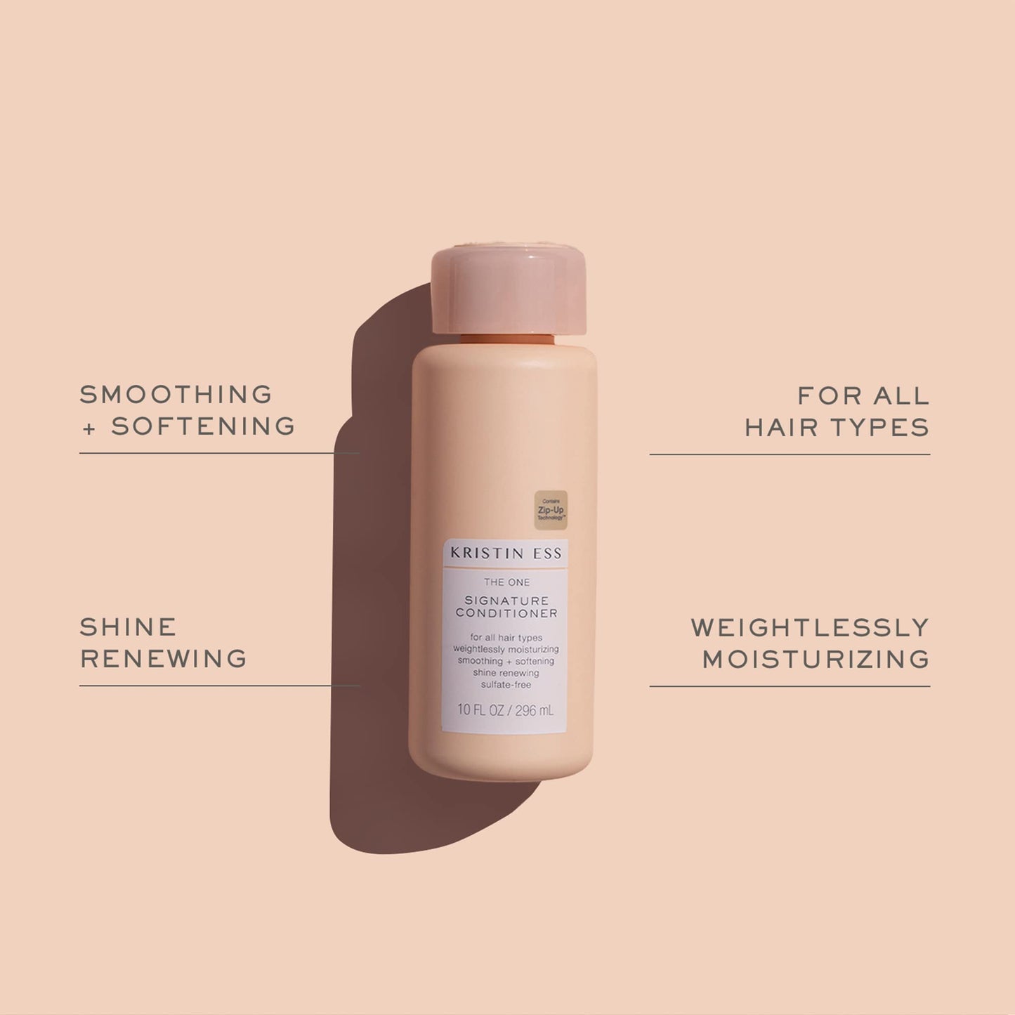 Kristin Ess Hair Signature Salon Sulfate Free Shampoo and Conditioner Set for Moisture, Frizz + Shine - Color Safe, Vegan, Paraben Free - Clarifying