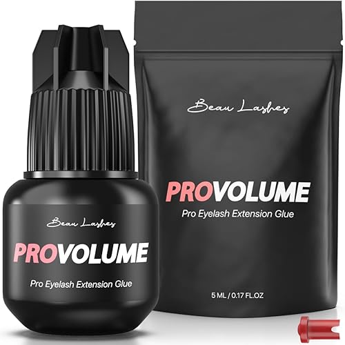 Super Strong Eyelash Extension Glue for Professionals | Strongest Black Lash Adhesive for Long Lasting Semi Permanent Individual Lash Extensions |