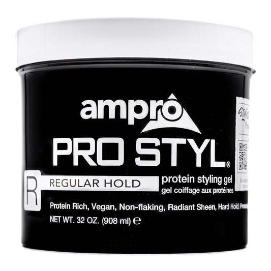 Ampro Pro Styl Regular Hold Protein Styling Gel 32 oz (Pack of 6)