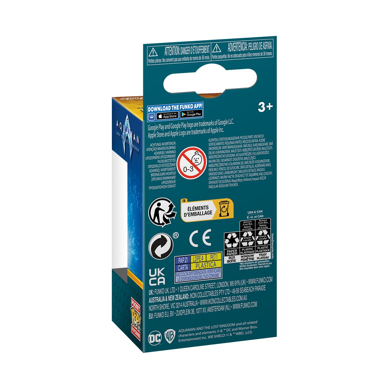 Funko POP! Keychain: DC - Aquaman Novelty Keyring - Collectable Mini Figure - Stocking Filler - Gift Idea - Official Merchandise - Movies Fans…