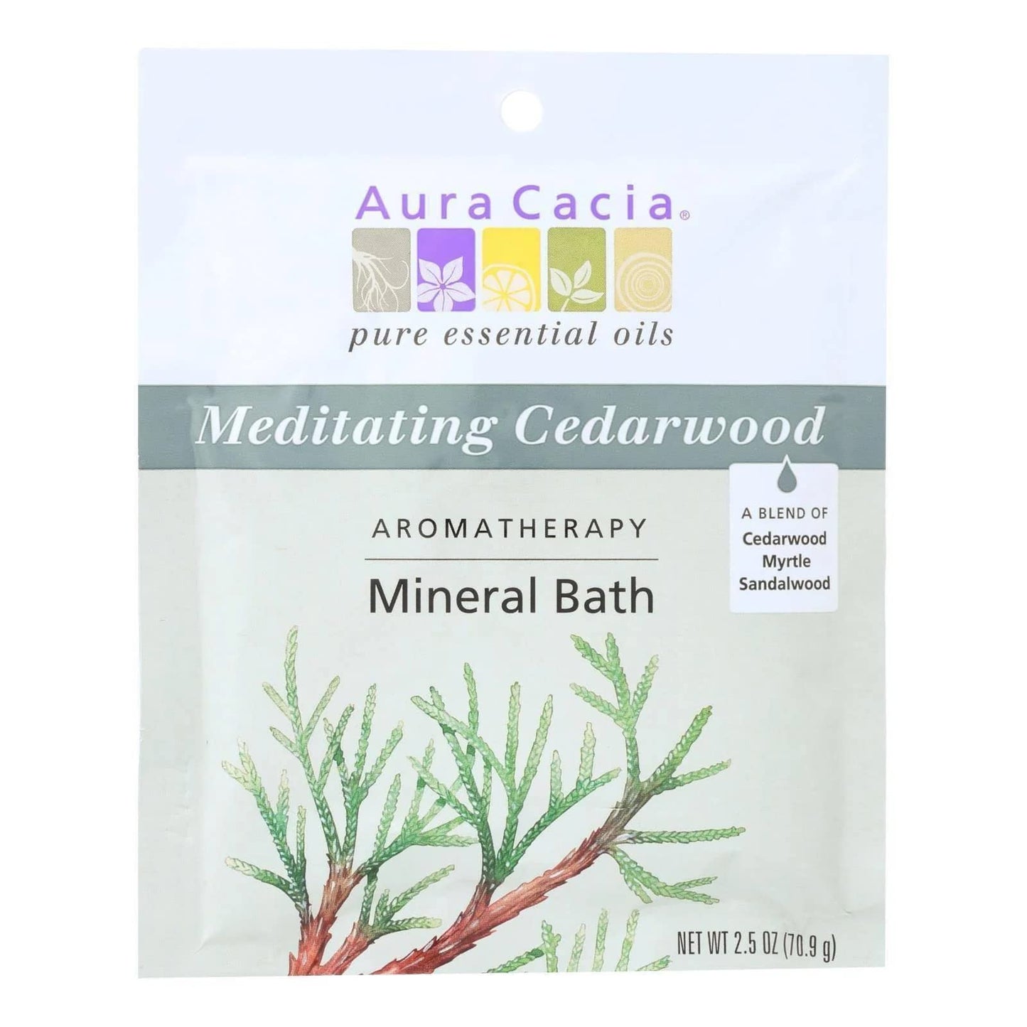 AURA CACIA Mnrl Bath,meditate Cedarw, 0.05 Pound