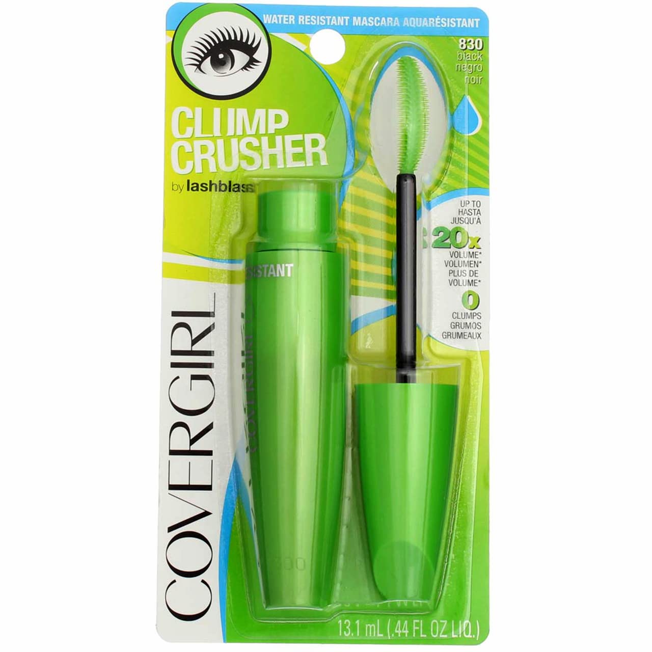 CoverGirl LashBlast Clump Crusher Water Resistant Mascara, Black [830] 0.44 oz (Pack of 5)