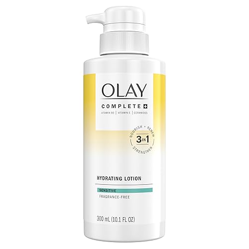 Olay Complete+ Hydrating Lotion Fragrance-Free, 10.1 FL OZ, 3-in-1 Nourishing Face Moisturizer for All Skin Types with Vitamin B3, Vitamin E,