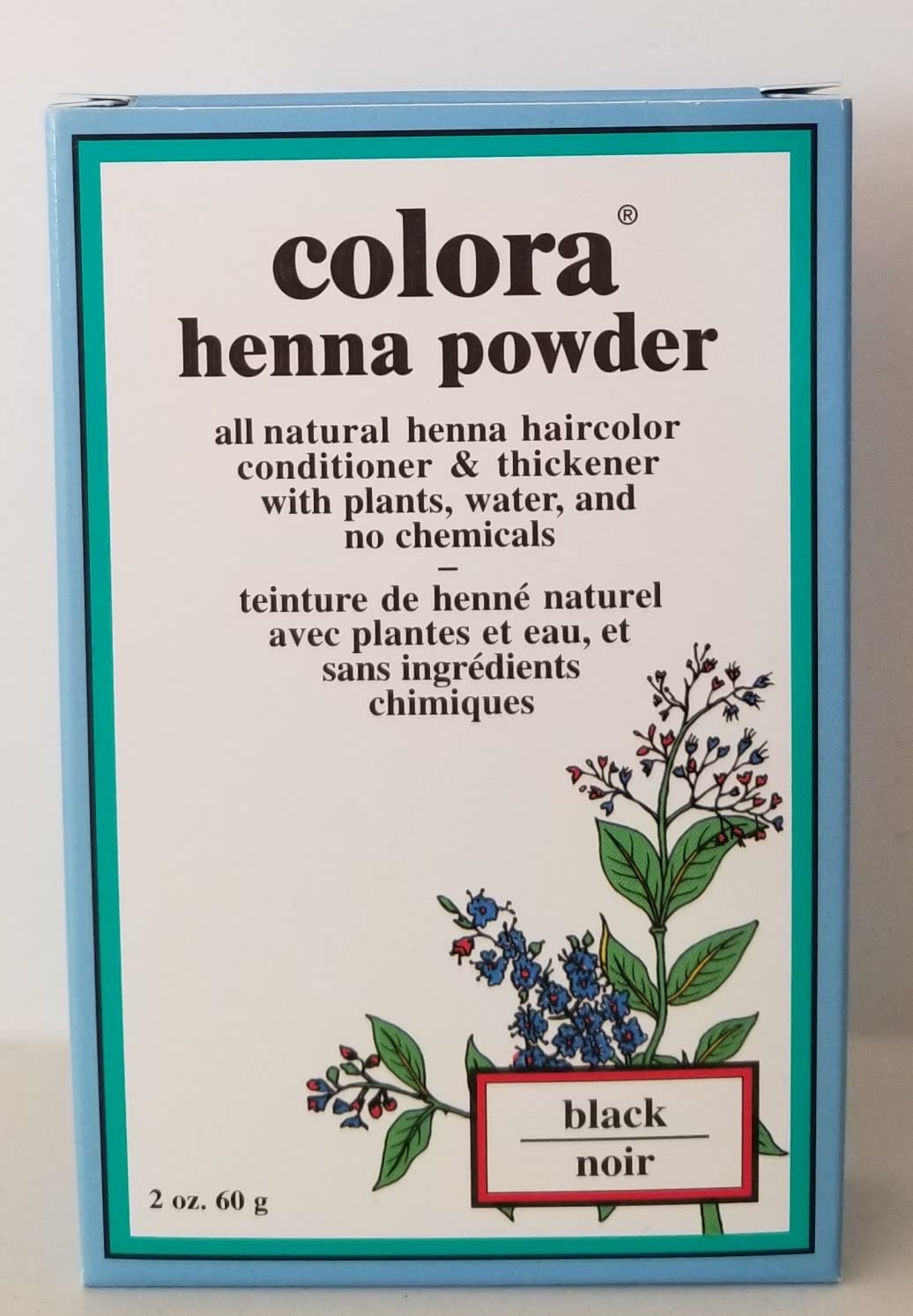 Colora Henna Powder Hair Color Black 2 Ounce (Pack of 3)