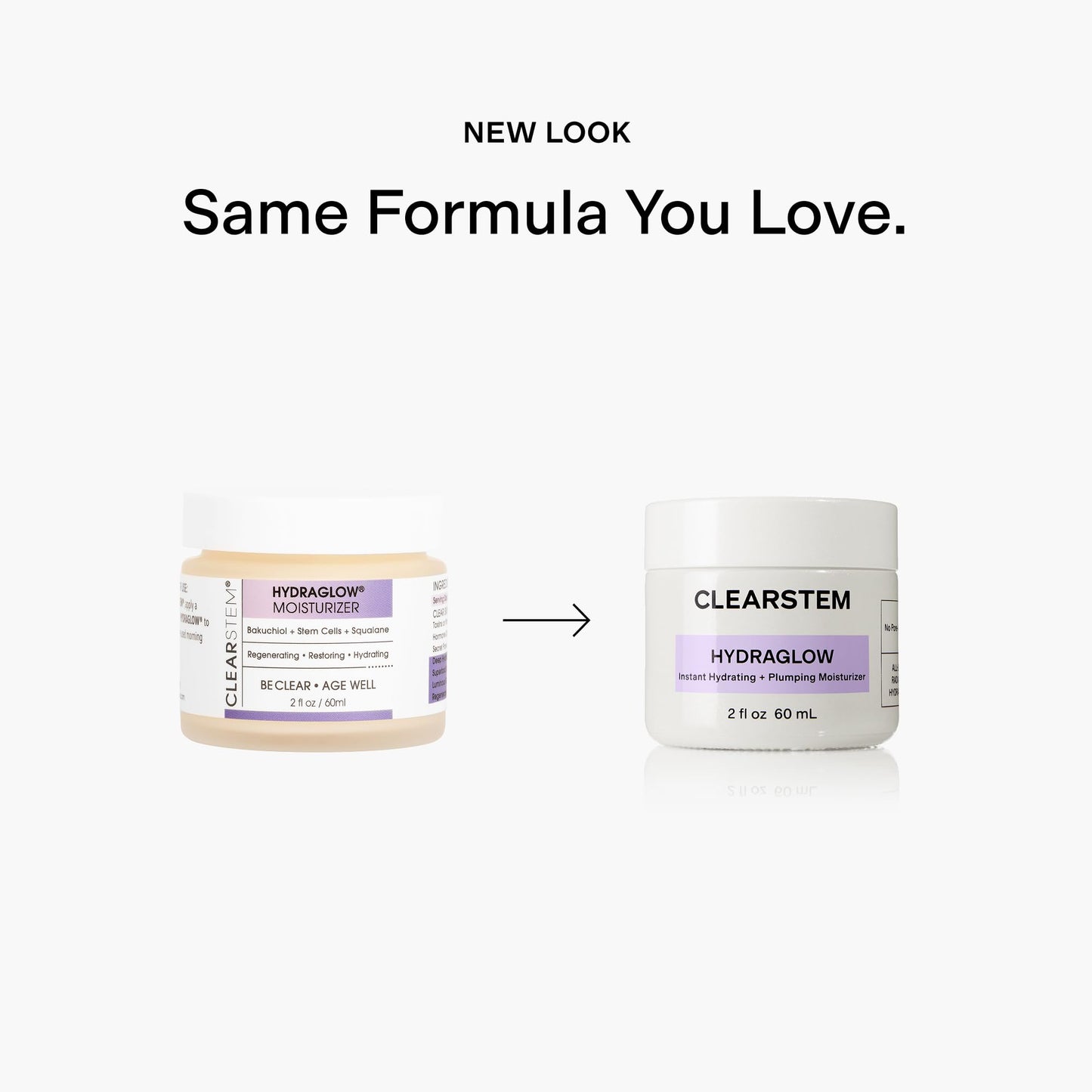 CLEARSTEM - HYDRAGLOW Stem Cell Moisturizer - Bakuchiol + Squalene - Youthful Skin Face Moisturizer - All Skin Types - Facial Skin Care Products