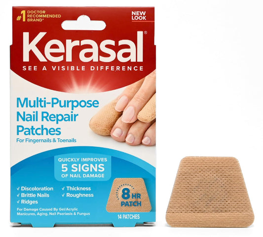 Kerasal Multi-Purpose Nail Repair Patches - 14 Count - Nail Repair for Damaged Nails, 8-Hour Nail Treatment Restores Healthy Appearance (Packaging May Beauty and Personal Care Kerasal Default Title