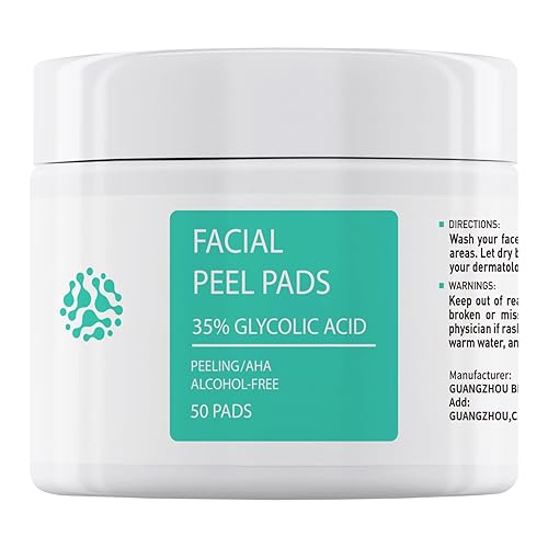 YAFUSIPE Glycolic Acid Toner Pads 35% AHA Facial Resurfacing Exfoliate Salicylic Acid Exfoliating Face Wipes Chemical Peel Exfoliant Peeling Glycolic