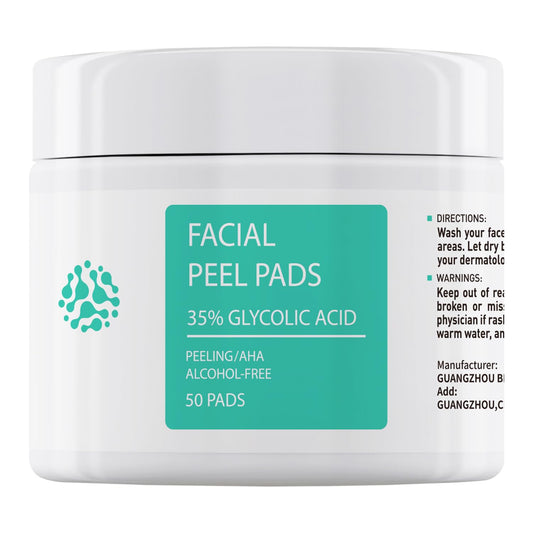YAFUSIPE Glycolic Acid Toner Pads 35% AHA Facial Resurfacing Exfoliate Salicylic Acid Exfoliating Face Wipes Chemical Peel Exfoliant Peeling Glycolic