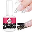 EXCUSE ME Soak Off LED/UV Strong Builder Gel Crystal Clear for Sculpting Nail Extension, Strengthening Natural Nails and Repair Cracked Nails 0.5 oz