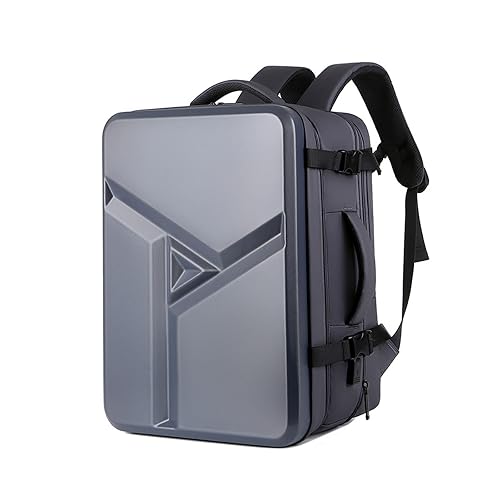 Elsegeod Hard Shell Laptop Backpack for Men,35L Expandable Business Travel Backpacks,Large Waterproof Computer Bag fit 17 Inch Gaming Bag with USB Port & Wet Pocket