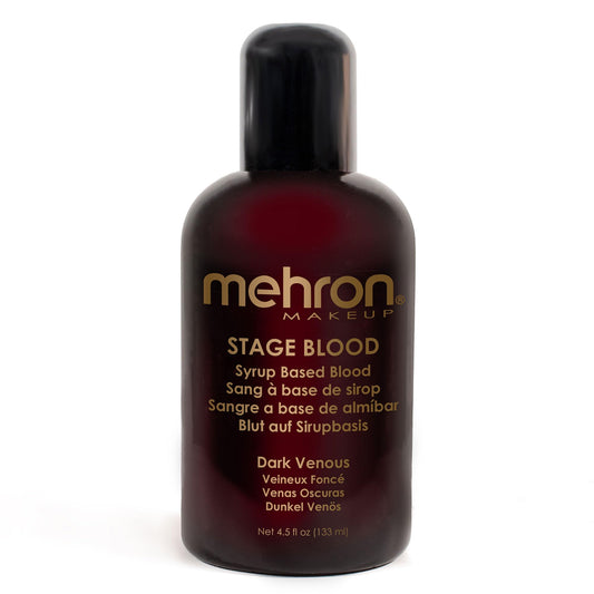 Mehron Makeup Stage Blood | Realistic For Halloween | Washable Fake Blood for Special FX, Stage & Screen, Halloween, & Cosplay (4.5) (Dark Venous) |