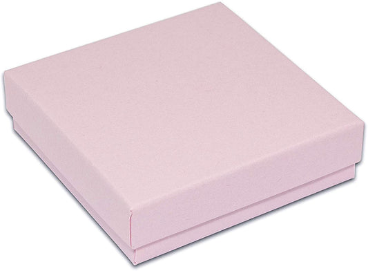 RJ Displays- 12 Pack Pink Cotton Filled Cardboard Paper Jewelry Box with snug-fitting lids. Gift Case for Bracelets, Bangle, Necklaces, Brooch…