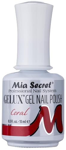 Mia Secret Professional Nail System Gelux UV Gel Soak off Gel Polish Collection .5 oz- Coral Beauty & Personal Care Mia Secret