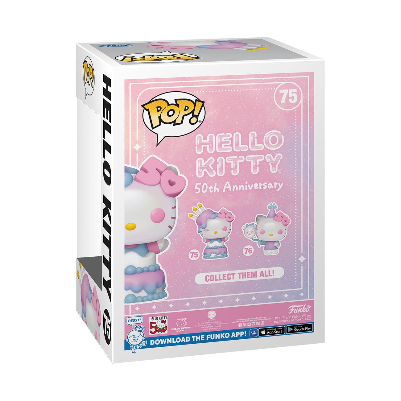 Funko POP! Sanrio: Hello Kitty 50th - Hello Kitty in Cake - Collectable Vinyl Figure - Gift Idea - Official Merchandise - for Kids & Adults - Anime…