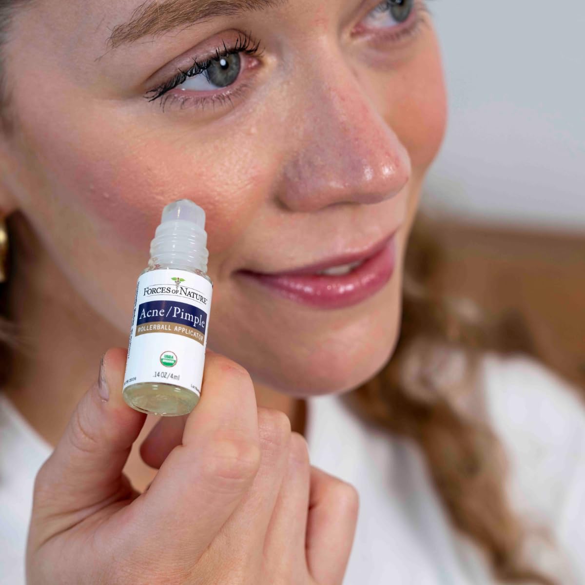 Forces of Nature Organic Acne Treatment 0.14 oz – Natural, Non-GMO, Cruelty-Free Skin Care for Pimple Control, Clear & Balanced Skin Tone