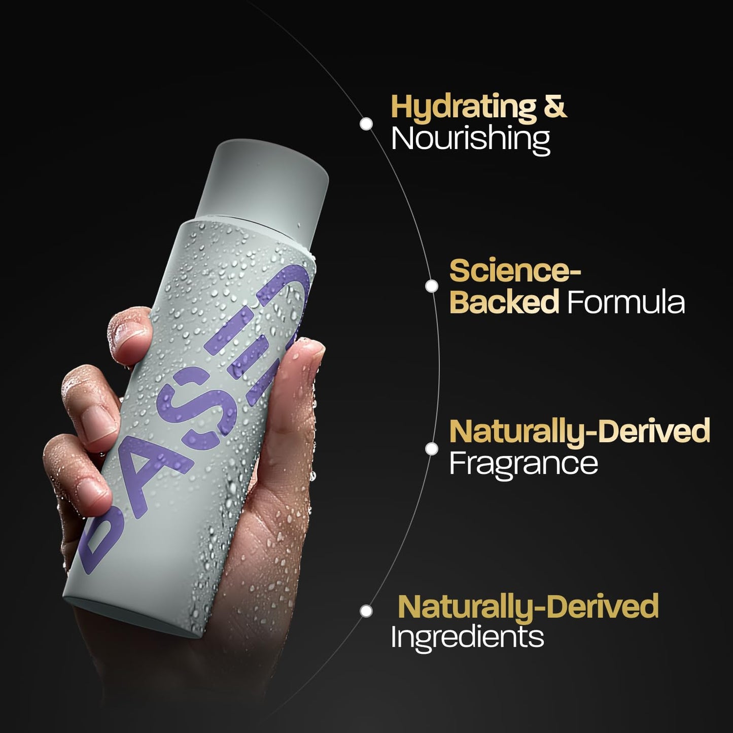 BASED Hydrating Conditioner with Peppermint Oil & Coconut Oil, Conditioner for Men, No Silicones, Parabens or Synthetic Fragrance, Quality Hair Care Beauty and Personal Care BASED BODYWORKS