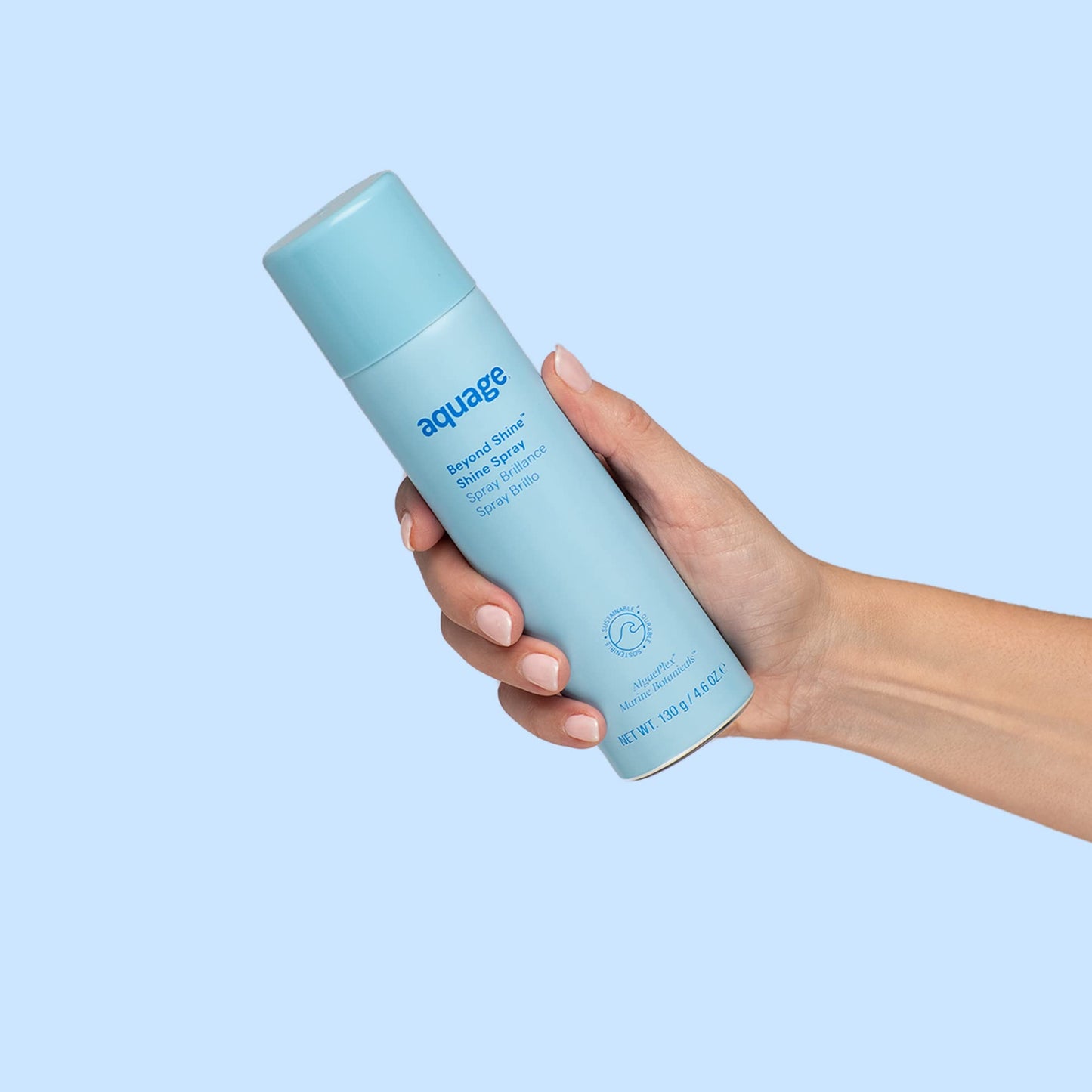 AQUAGE Beyond Shine, Fine-Mist Silkening and Glossing Spray, Creates Shine, Thermal-Pressing Product that Polishes, Silkens, and Smooths Curly