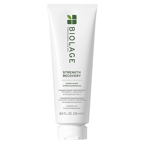 Biolage Strength Recovery Conditioner - Moisturizes & Strengthens Damaged Hair, Softness & Shine, Olive Squalane & Vegan Proteins, Paraben-Free, Vegan