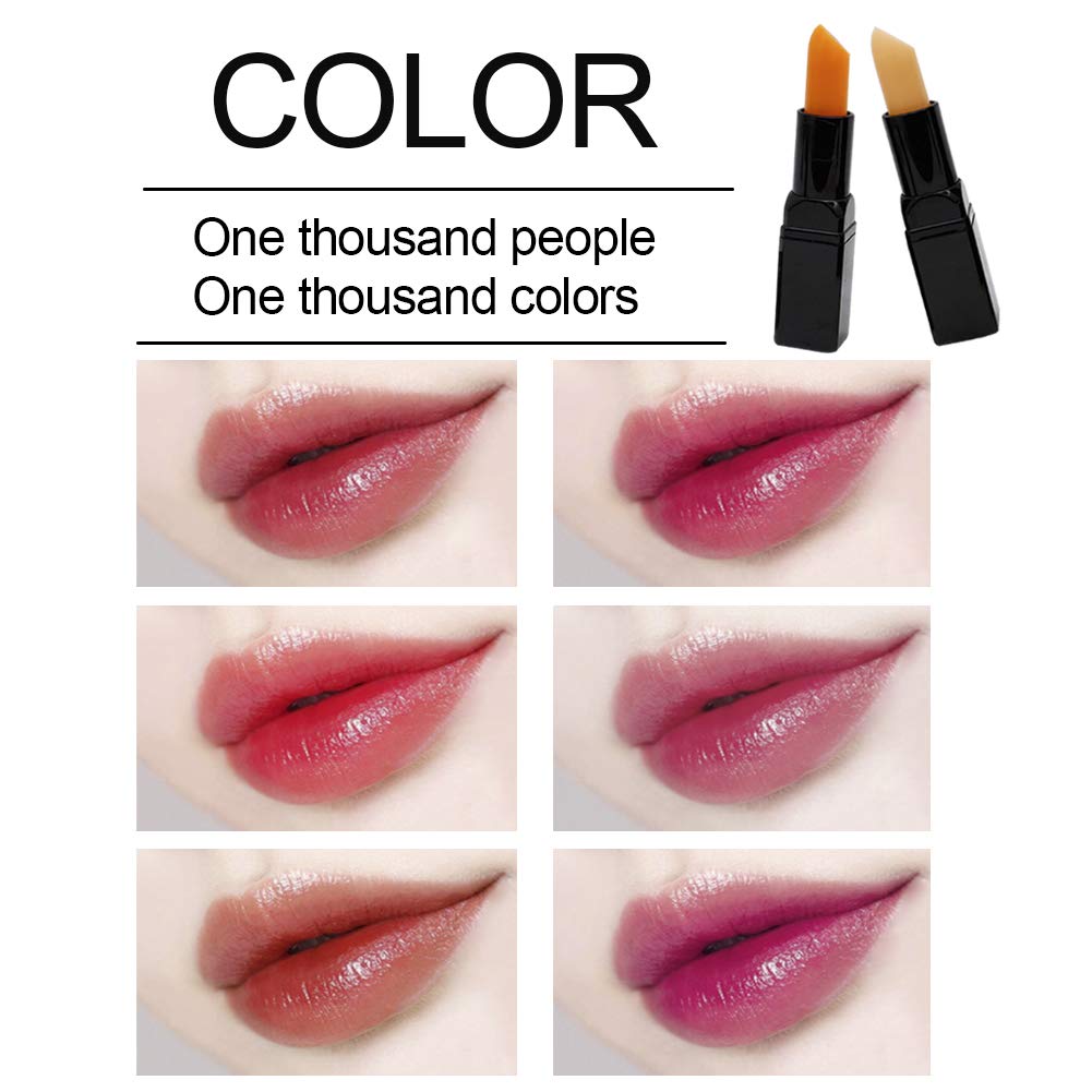 Kilipes Moisturizing Color Change Lipstick, Natural Nourishing Mood Lip Stick Moisturizer Lip Gloss Balm with Vitamin E for Dry & Chapped Lips
