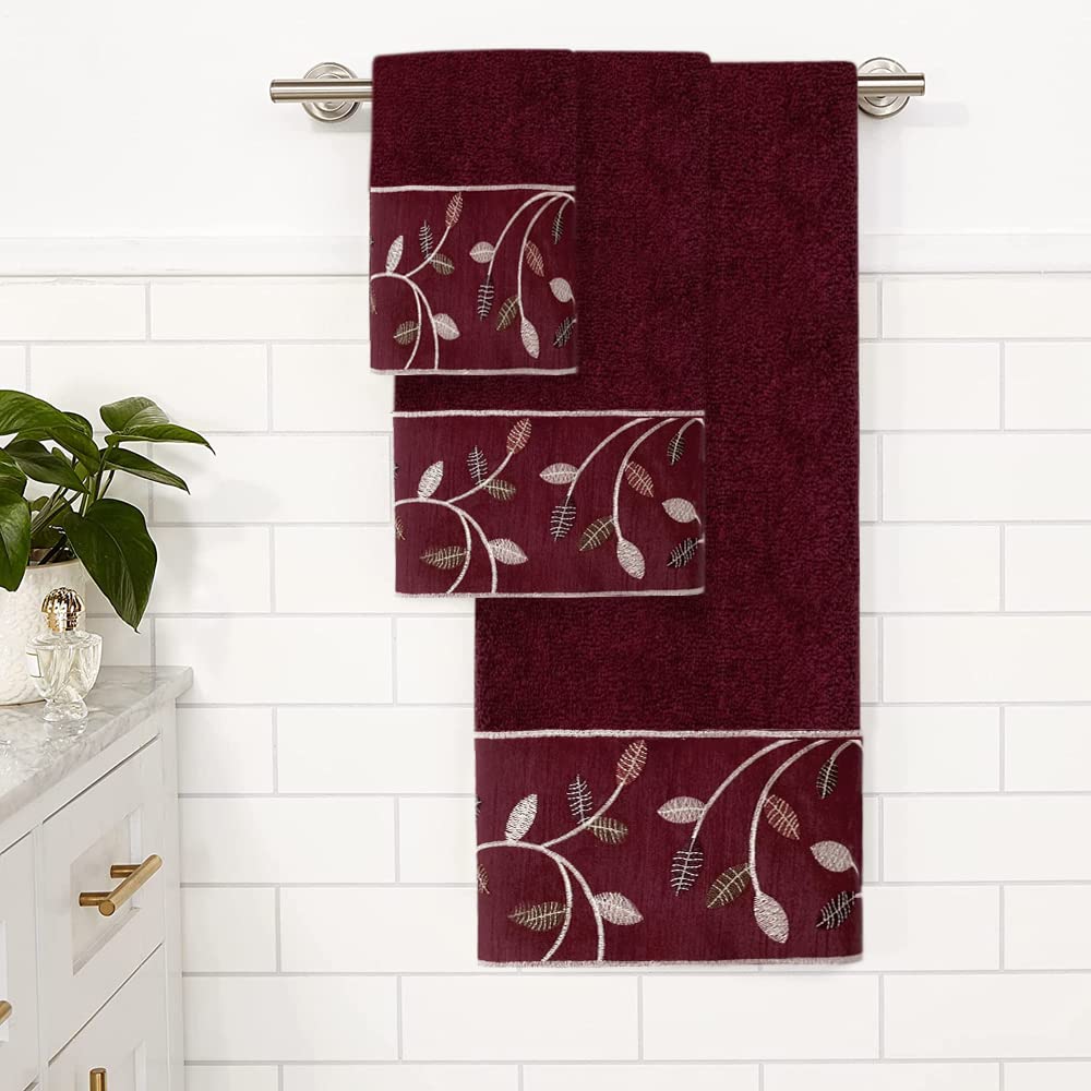 Popular Bath 780154 Aubury, Towel Set, Burgundy