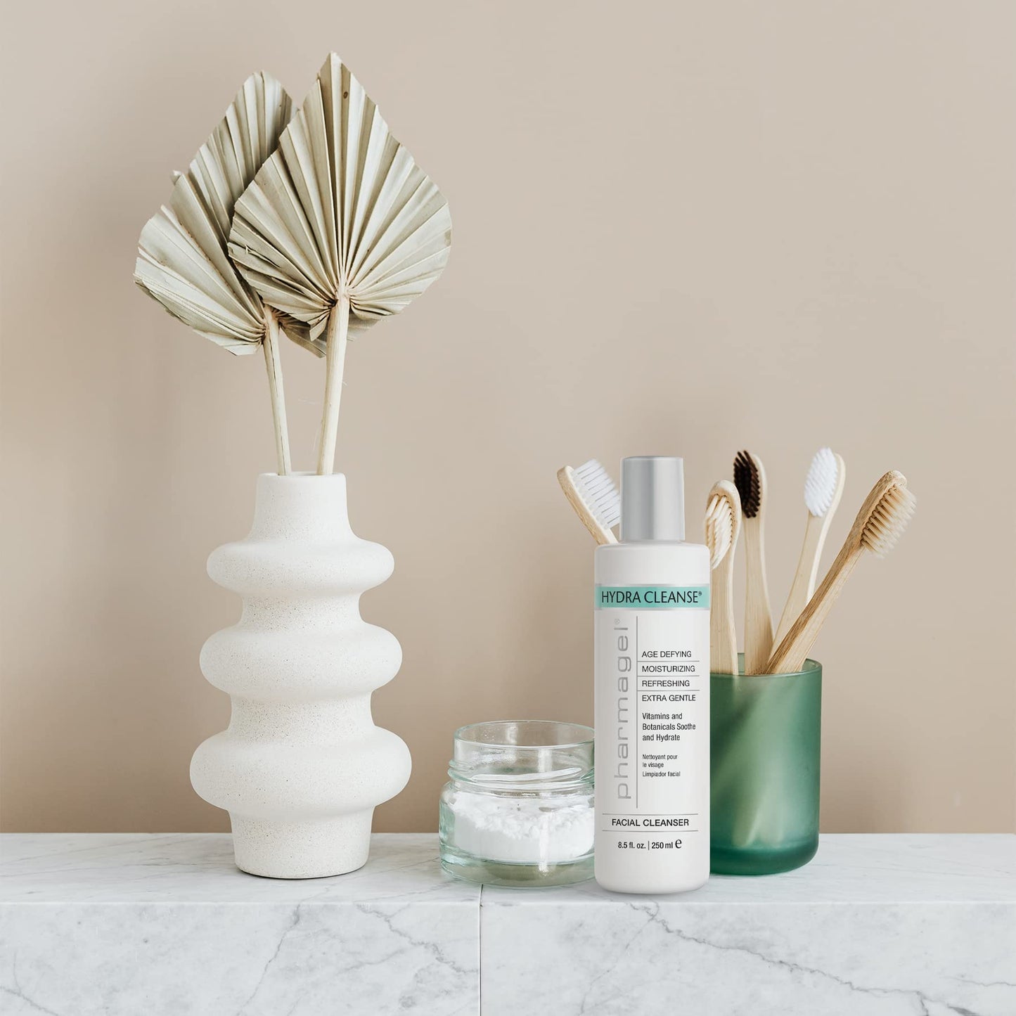Pharmagel Hydra Cleanse Water Rinseable Facial Cleanser for All Skin Types | Natural Face Wash | Hydrating, Age Defying, and Revitalizing Face