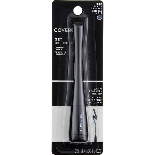 Cover Girl Get In Line Liquid Liner 330 Black Crystal .08 OZ