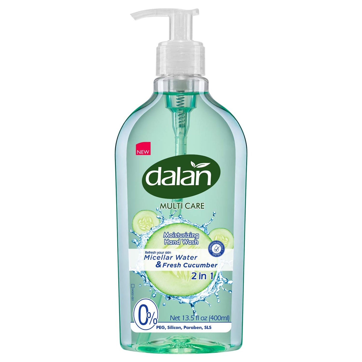 Dalan Fresh Cucumber Multicare Ultra Moisturizing Liquid Hand Soap for Normal and Dry Hands Fresh Clean and Soft Feeling (13.5 Fl Oz / 400 mL (Pack