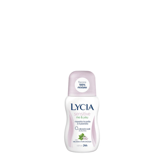Lycia Deodorant Sensitive Me & You Roll-On 48h Melissa and Water Flowers 50 ml (1.6 Fl Oz) 1 unit - Made in Italy [italian import]. Beauty and Personal Care Lycia