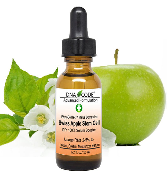Anti-Aging. DIY Swiss Apple Stem Cell 100% Serum Booster. Remove Wrinkles, Rebuild Collagen & Elastin Beauty & Personal Care DNA Code