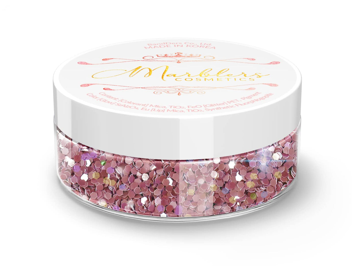 MARBLERS Mermaid Shaped Face & Body Glitter [Violet] 0.18oz (5g) | Chunky | Chopped | Flake | Non-Toxic | Vegan | Cruelty-Free | Festival, Rave