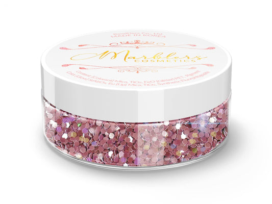 MARBLERS Mermaid Shaped Face & Body Glitter [Violet] 0.18oz (5g) | Chunky | Chopped | Flake | Non-Toxic | Vegan | Cruelty-Free | Festival, Rave
