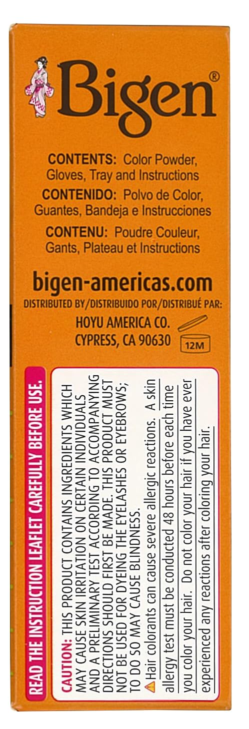 Bigen Permanent Powder Hair Color 48 Dark Chestnut 1 ea (Pack of 12)
