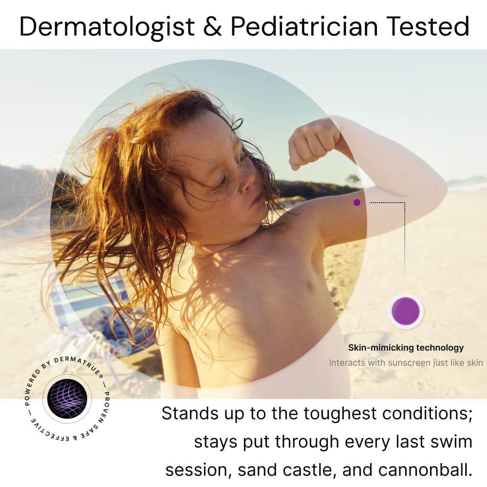 SpotMyUV UV Detection Stickers for Sunscreen with Patented Dermatrue SPF Sensing Technology, Know When to Reapply Sunscreen to Help Prevent Sunburn