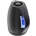 Chefman Electric Kettle, 1.8 Liter Stainless Steel Electric Tea Kettle Water Boiler with Automatic Shutoff, LED Lights, Boil-Dry Protection, Hot…