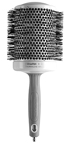 Olivia Garden Ceramic + Ion Round Thermal Hair Brush - Not Electrical - Professional Blowout Brush for Normal to Thick Hair - 4.25"-Diameter Barrel