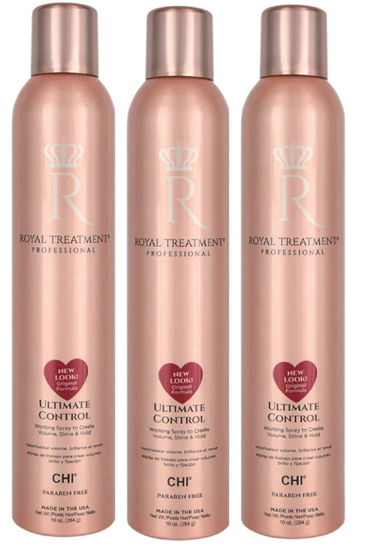 ROYAL TREATMENT ULTIMATE CONTROL WORKING HAIR SPRAY 10 oz pack of 3