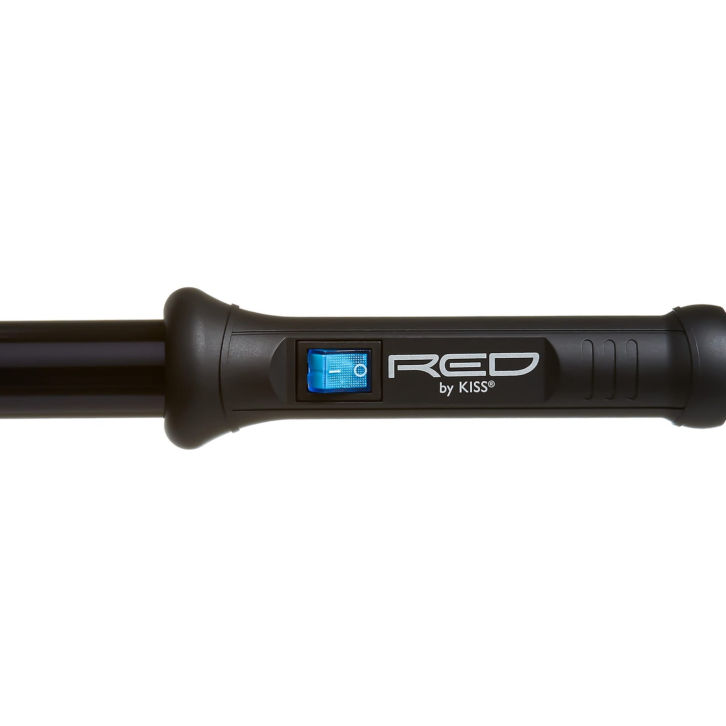 Kiss Red By Ceramic Tourmaline Curling Wand CIW021" inch, Black, 1 Count