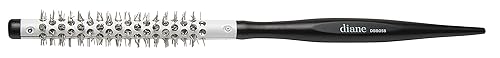 Diane Small Thermal Hair Brush for Blow Drying Curly Hair, Mini Round Wood Brush, 3/8"