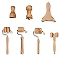 Allshow Wood Facial Therapy Kit, 7 Pcs Maderoterapia Facial Kit, Face Wood Therapy Set, Wooden Face Sculpting Set- Aging Wrinkles, Puffiness Facial