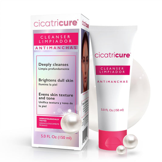 Cicatricure Antimanchas Face Wash, 3-in-1 Facial Cleanser for Women with Pearl Complex, Brightens Skin, Evens Tone & Texture, Deep Cleansing Facewash