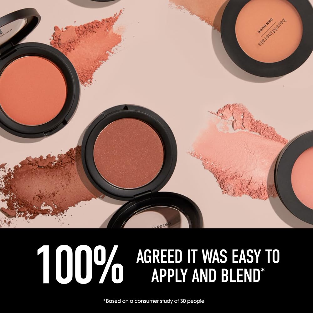 bareMinerals Gen Nude Powder Blush, Pink Me Up, Vegan, Cruelty-Free & Dermatologist-Tested