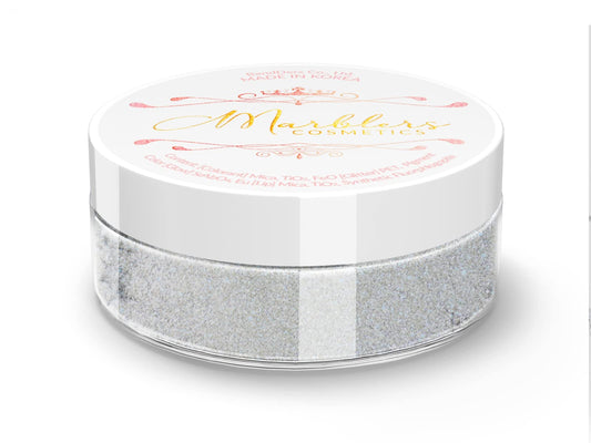 MARBLERS Chunky Natural Mica Powder [Cool Space Pearl] 0.11oz (3g) | Highly Pigmented | Non-Toxic, Vegan, Cruelty-Free | Eyeshadow, Body Butter, Nail