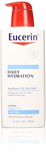 Eucerin Daily Hydration Moisturizing Lotion, Fragrance Free 16.9 oz (Pack of 2)
