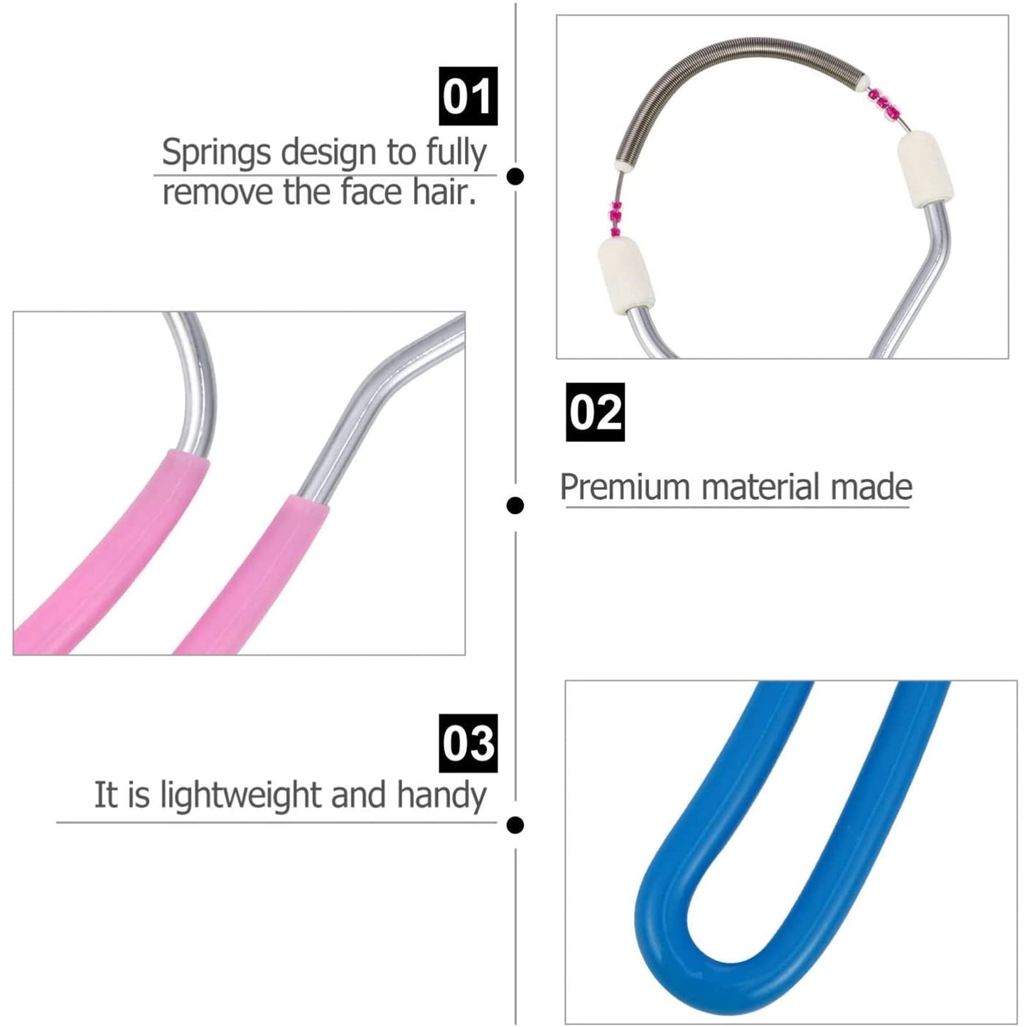 Hair Remover Women Manual Hair Removal Spring 2 Pcs Portable Epilator Hair Removal Tool for Upper Lip Chin Cheeks, Wholesale Business Beauty and Personal Care Dioche