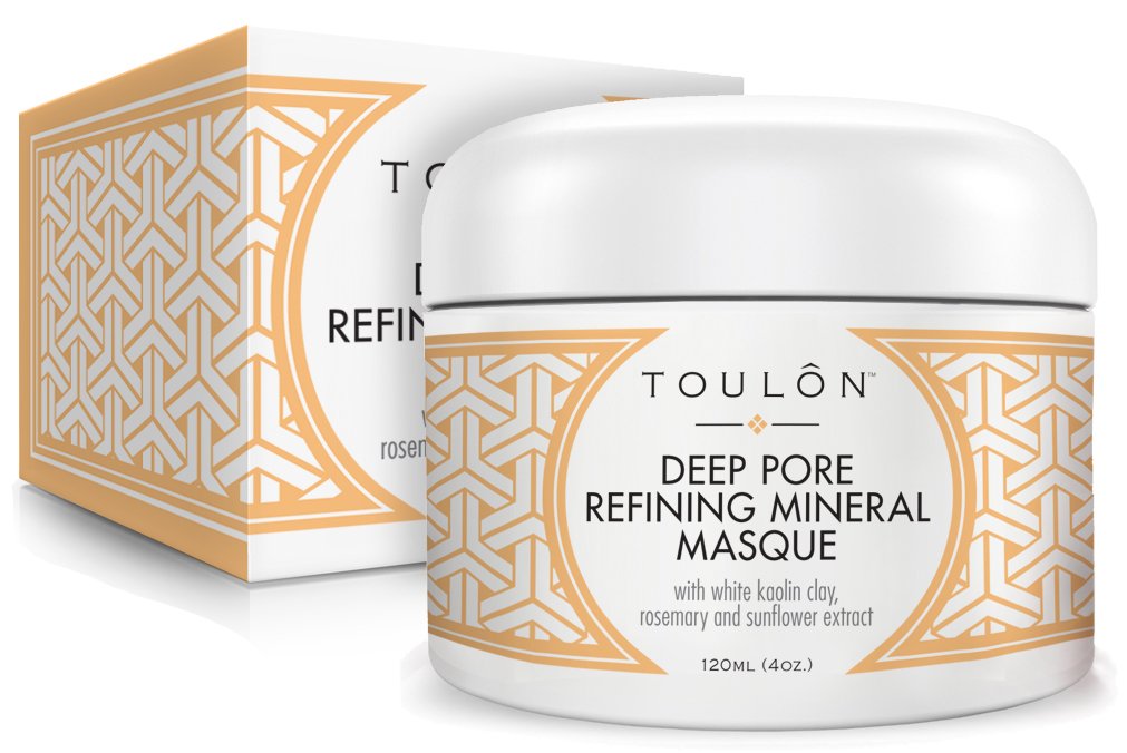 TOULON Kaolin Clay Mask for Face with White Kaolin Mineral Clay. Soft Pure Healing Mask with Minerals to Reduce Wrinkles and Blackheads & Detox Skin