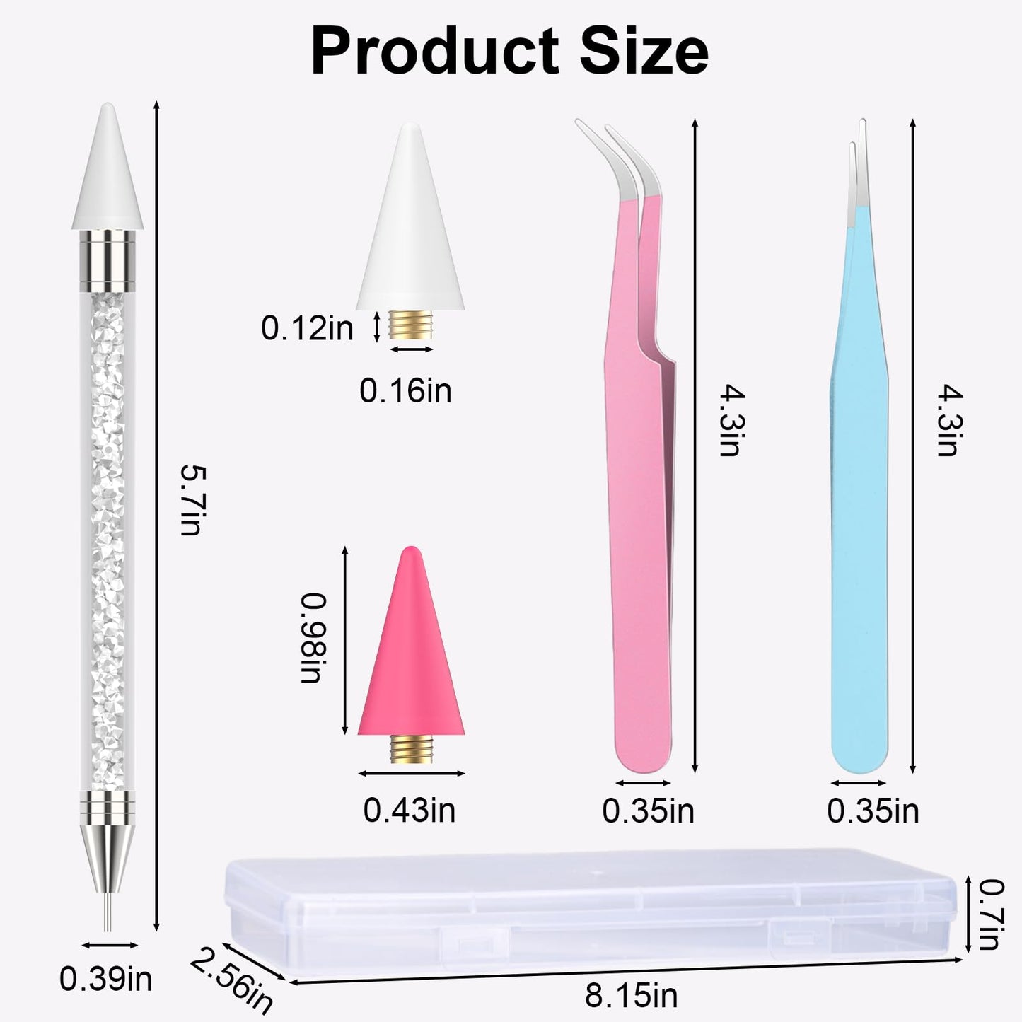 OIFEN Rhinestone Picker Tool,2 Wax Pencil for Rhinestones, Dual-Ended Rhinestone Applicator Wax Pen Gem Picker Tool with 6 Extra Wax Tips and 2 Beauty and Personal Care OIFEN