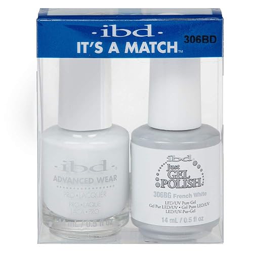 IBD It's A Match Duo French White 306BD, Nail Lacquer and Gel Polish, 1 Set Beauty & Personal Care IBD