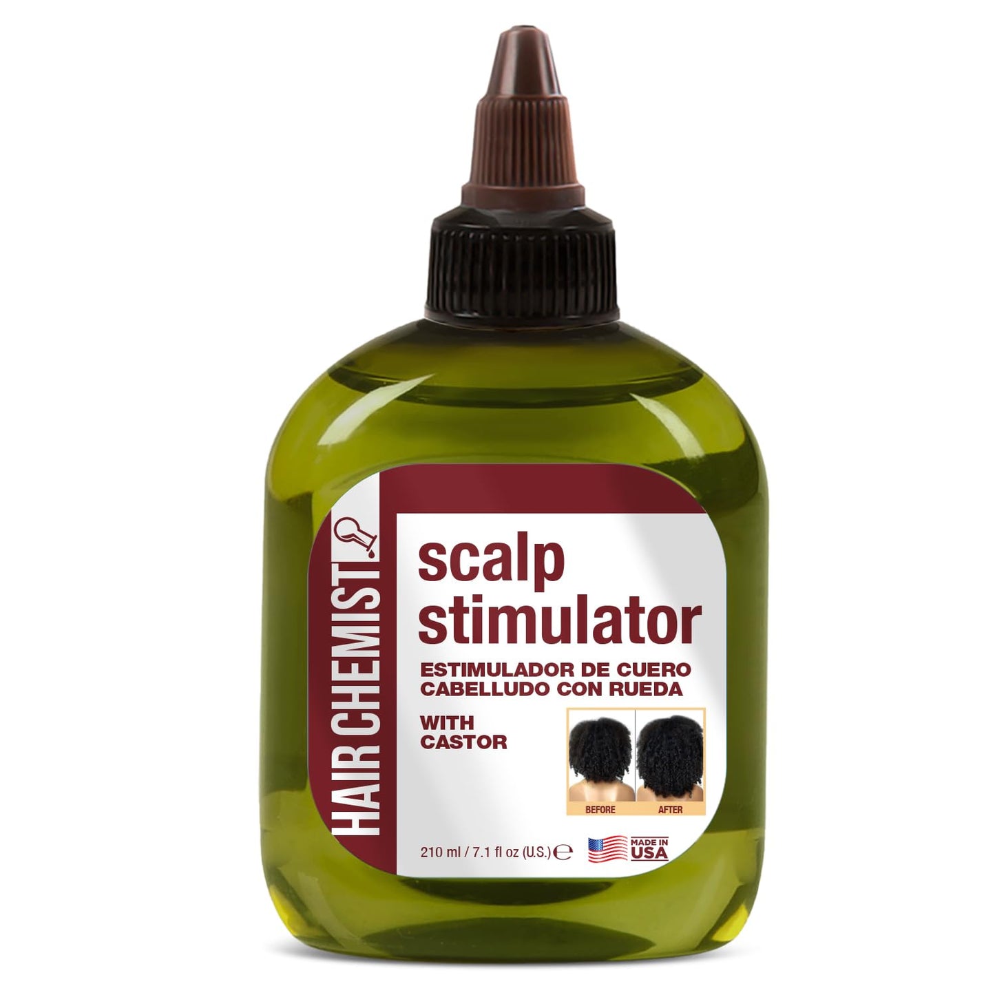 Hair Chemist Scalp Stimulator with Castor Oil 7.1 oz. - Scalp Hair Oil Treatment
