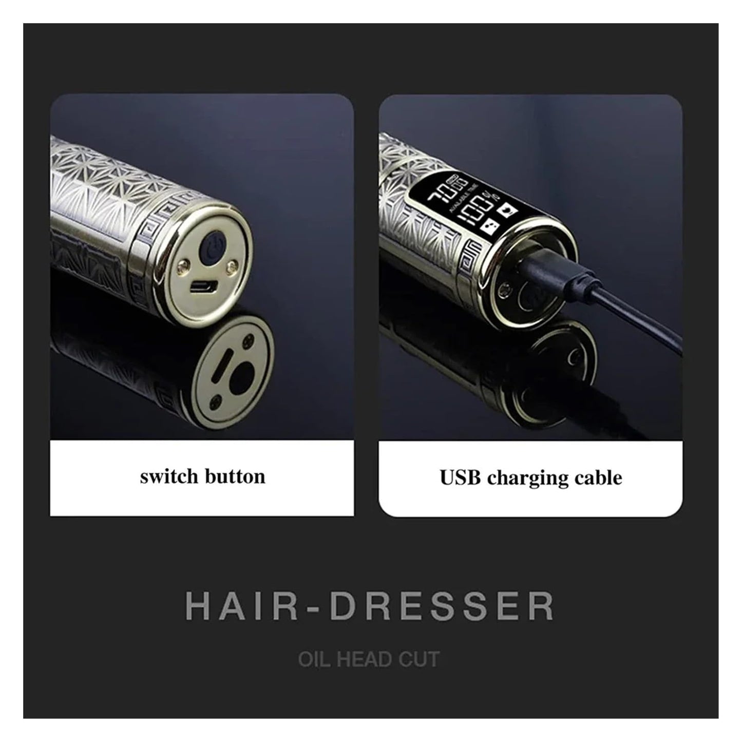 Razors Professional Hair Trimmer Rechargeable Hair Cutting Machine for Men LCD Vintage Hair Beard Trimmer Electric Clippers Barber(Buddha) Beauty and Personal Care EWKYLSEM